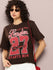 Womens Half Sleeve Round Neck Printed Oversized Fit Tshirts
