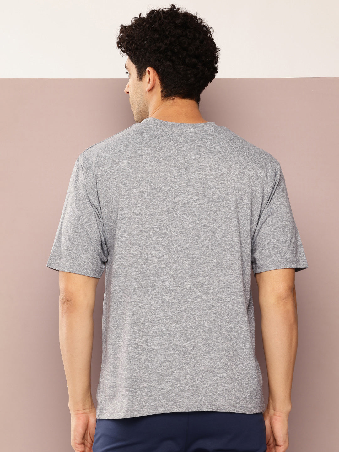 Mens Short Sleeve Round Neck Oversized Polyster Tshirt