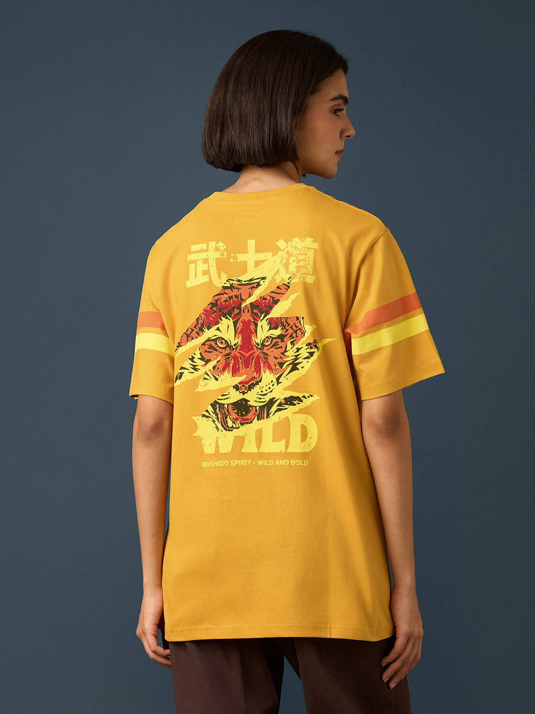 Womens Short Sleeve Printed Oversized Fit Tshirt 