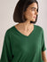 Womens Solid Oversized Cotton Modal V-Neck Tshirt