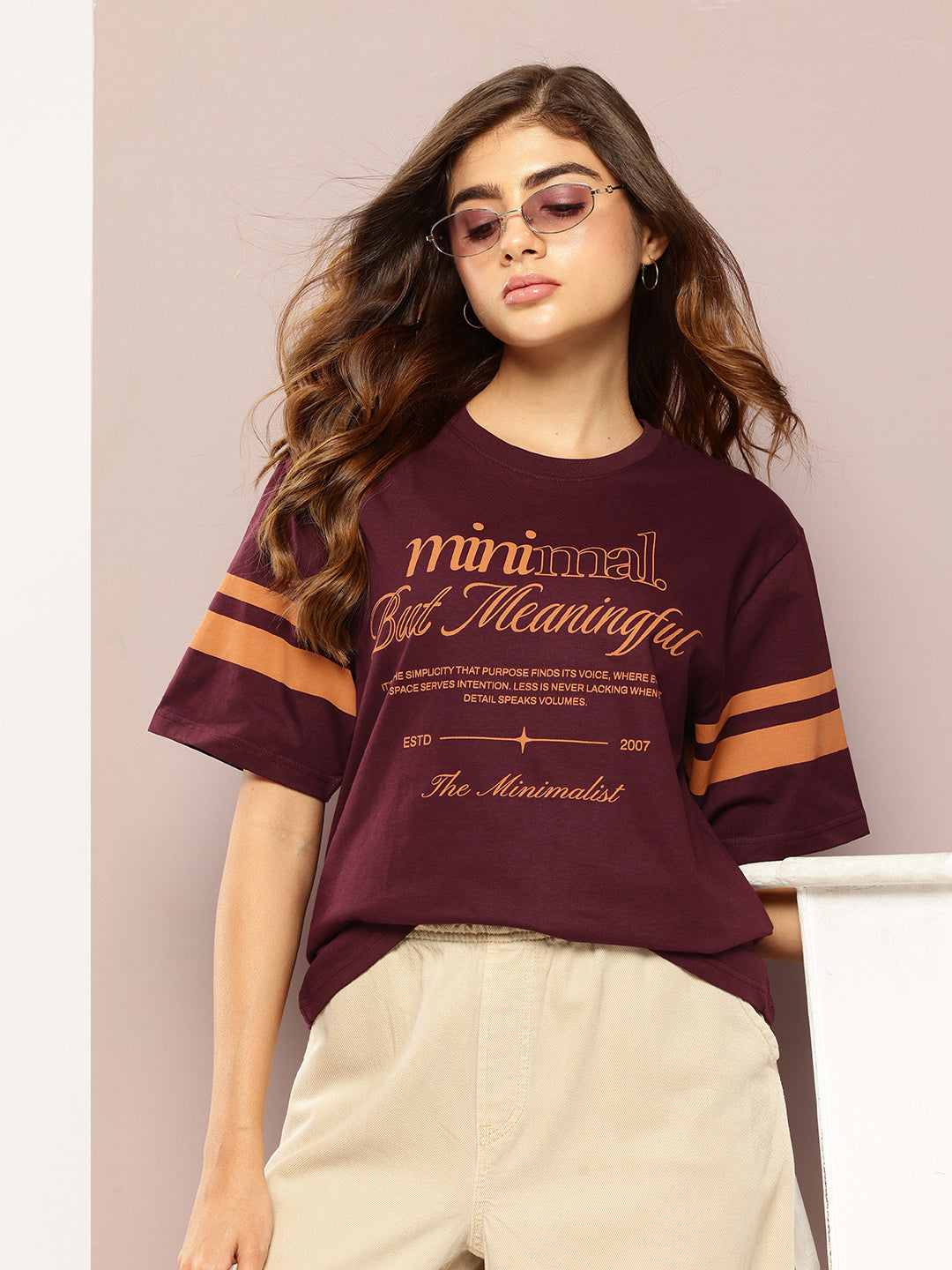 Womens Short Sleeve Printed Oversized Fit Tshirt