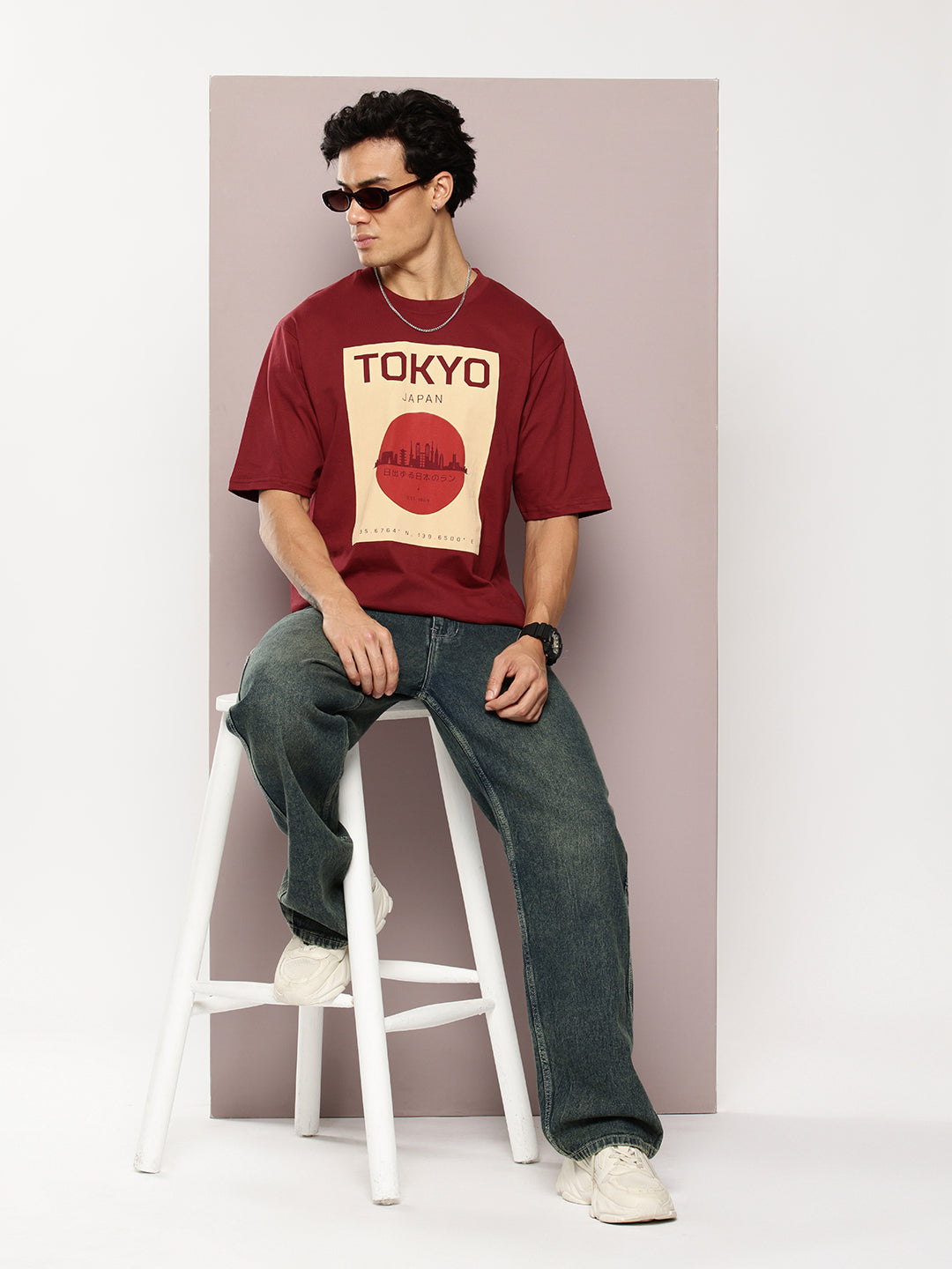 Mens Half Sleeve Round Neck Printed Oversized Fit Tshirts