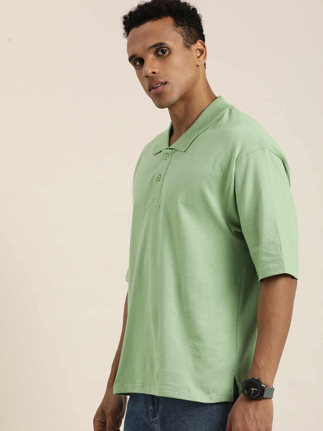 Mens Half Sleeve Oversized Fit Polo T-Shirts