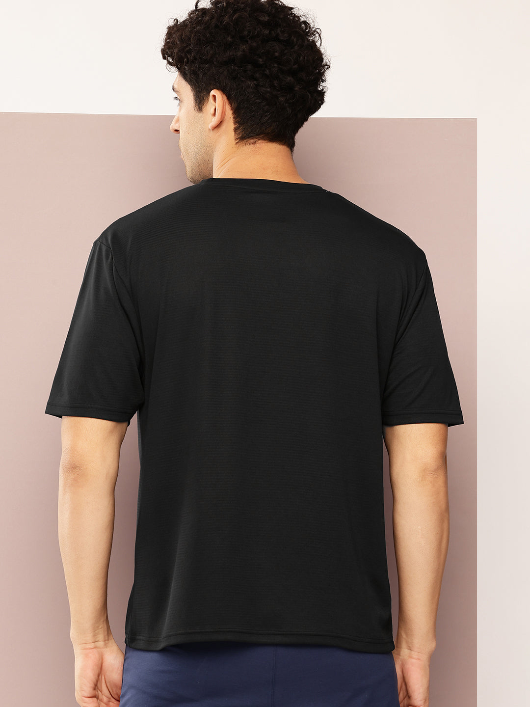 Mens Short Sleeve Round Neck Oversized Polyster Tshirt