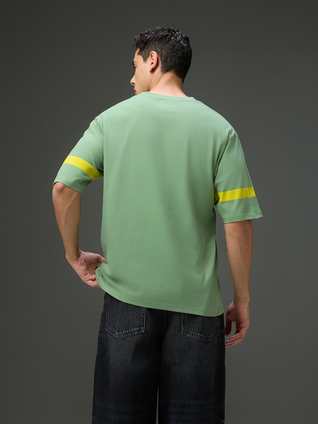 Mens Round Neck Half Sleeve Printed Oversized Fit Tshirt