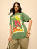 Womens Printed Oversized Fit Cotton T-Shirt