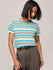Womens Striped Regular Fit Cotton T-Shirt