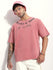 Mens Half Sleeve Round Neck Embroidered Oversized Fit Tshirts