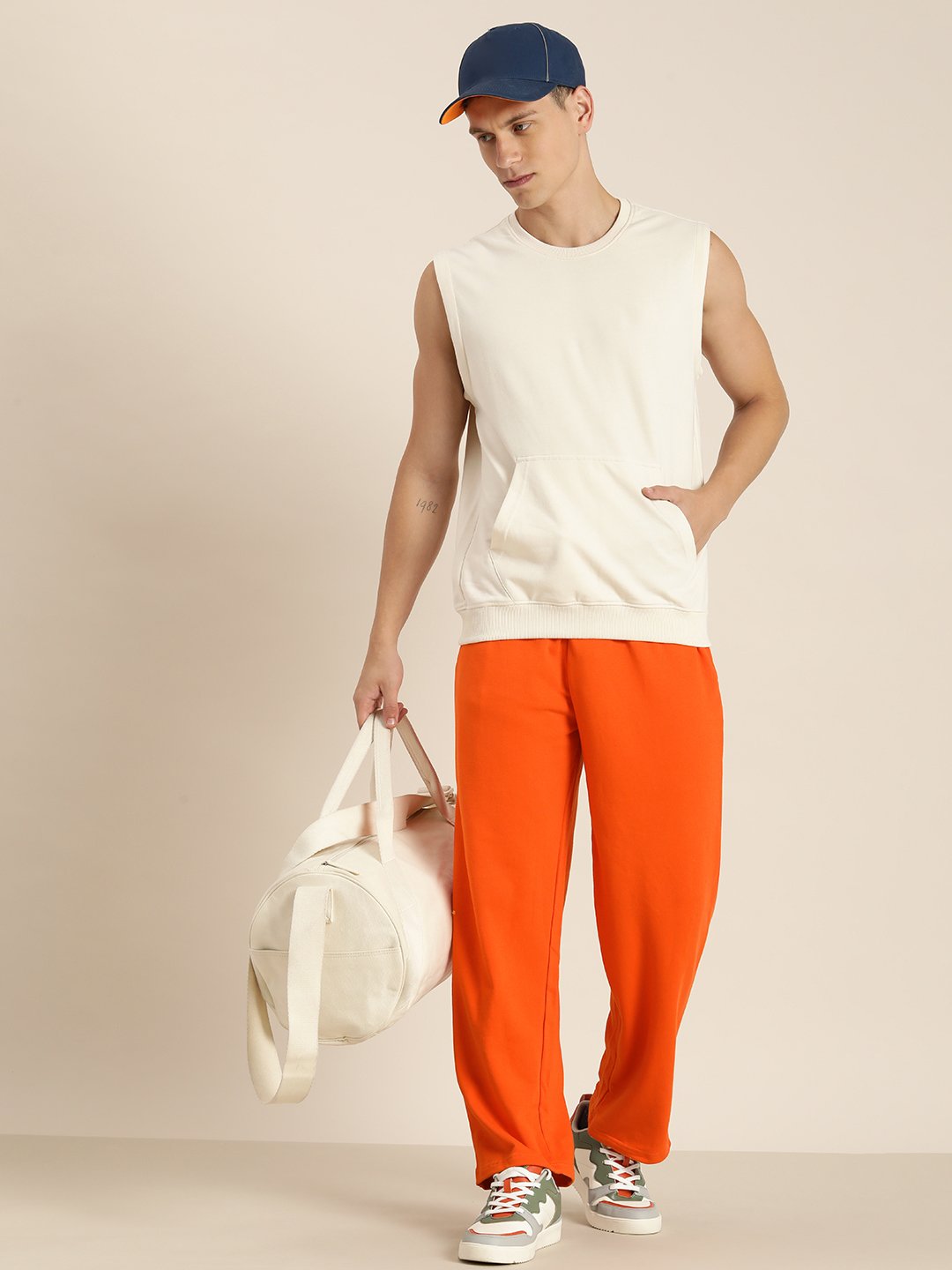 Men Lightweight Relaxed Fit Baggy Korean Pant