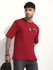 Mens Half Sleeve Round Neck Embroidered Oversized Fit Tshirts