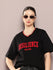 Womens Half Sleeve V-Neck Printed Oversized Fit Tshirts