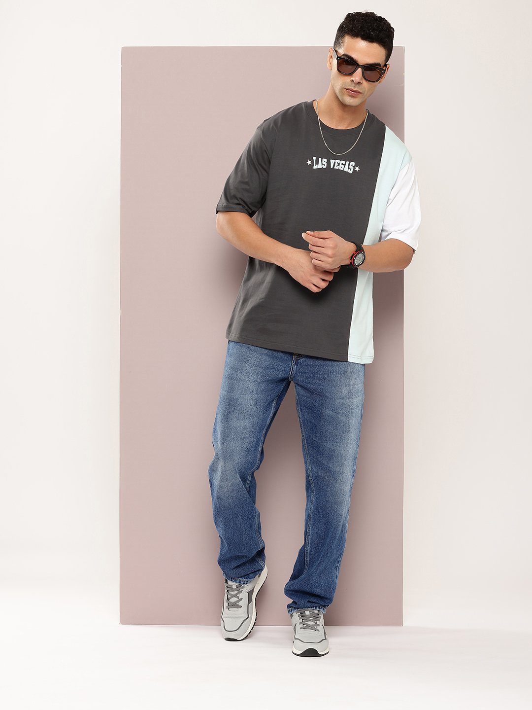 Mens Half Sleeve Round Neck Oversized Fit T-Shirts