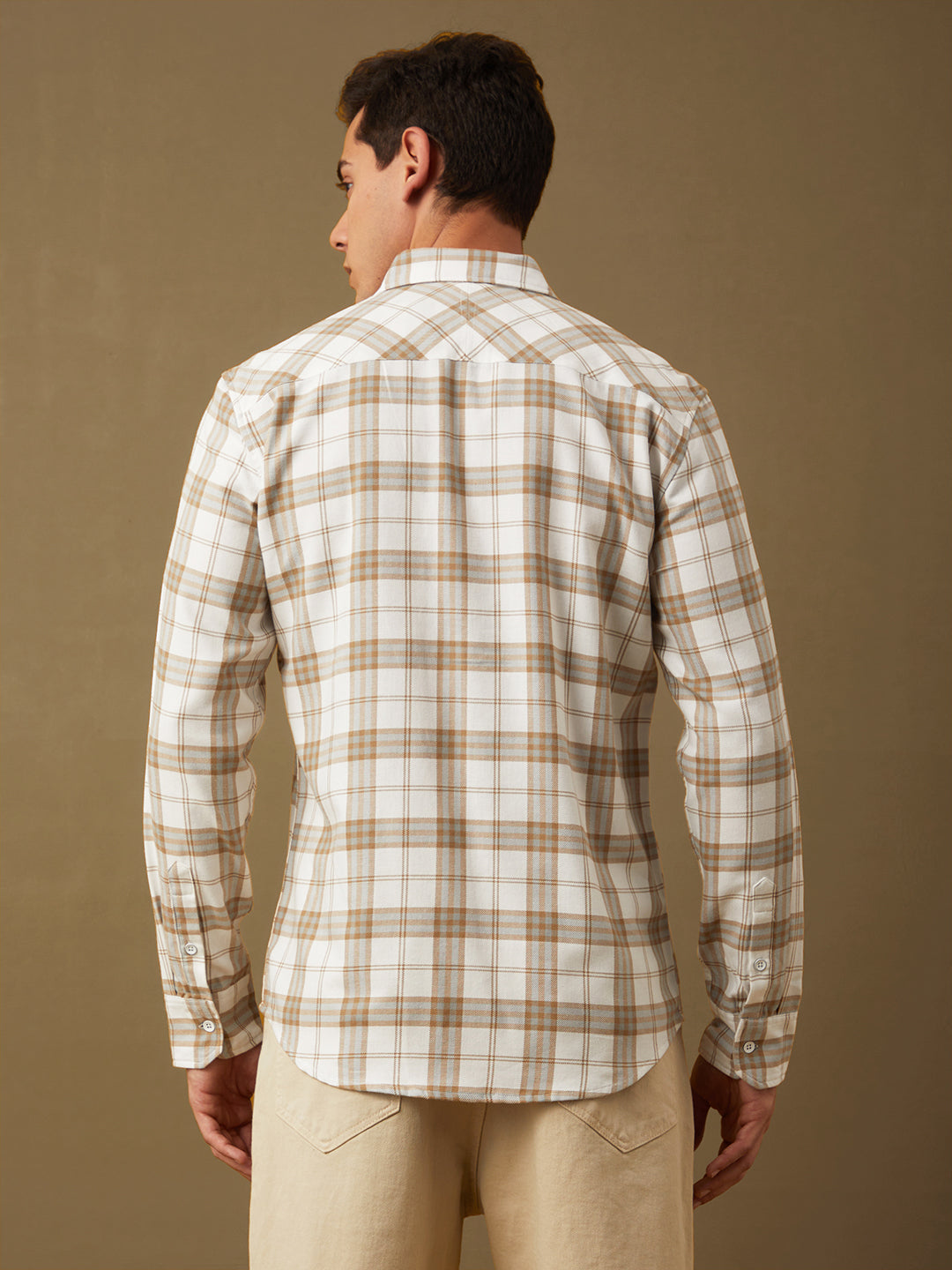 Men Checked Full Sleeve Shirt With Pocket
