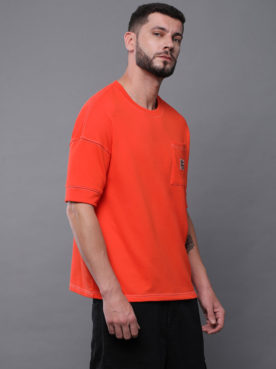 Mens Half Sleeve Round Neck Oversized Fit T-Shirts