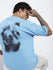 Mens Half Sleeve Round Neck Back Striped Oversized Fit Tshirts