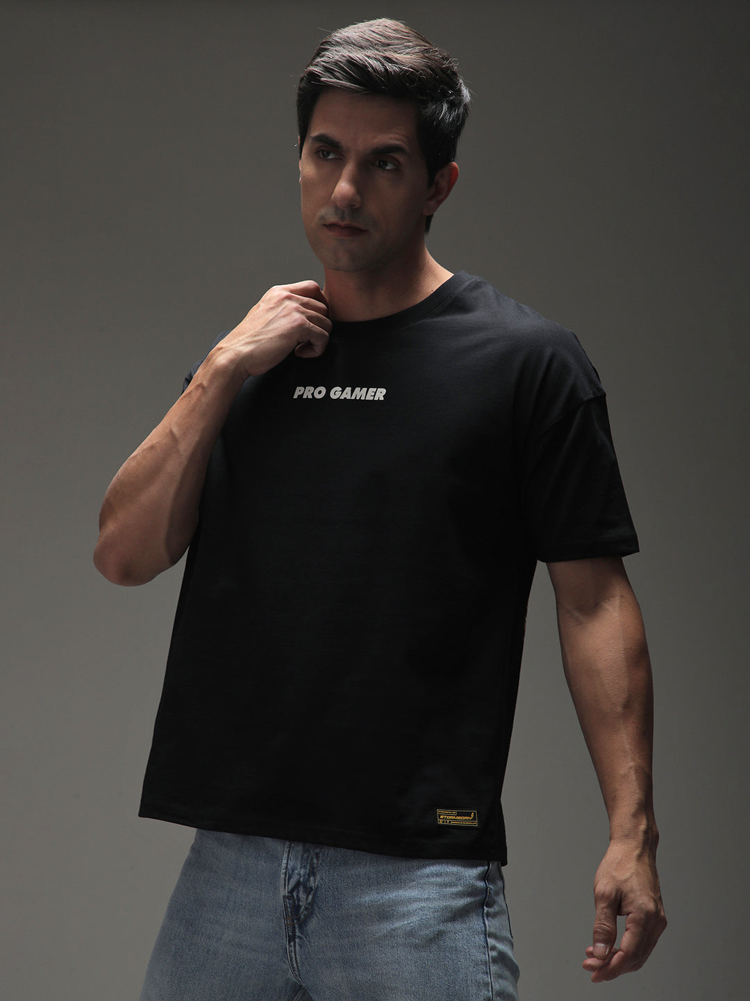 Mens Half Sleeve Drop Shoulder Printed Oversized Fit T-Shirts