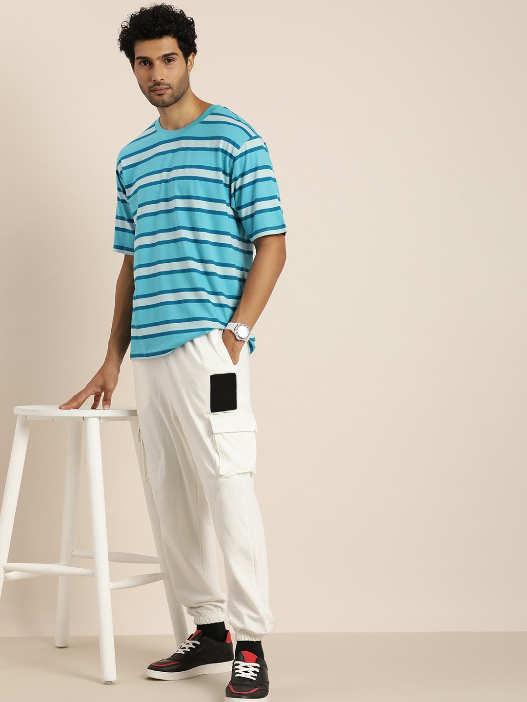 Mens Half Sleeve Round Neck Oversized Fit T-Shirts
