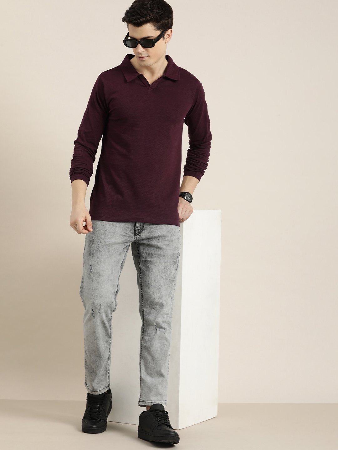 Mens Full Sleeve Regular Fit Polo T-Shirts