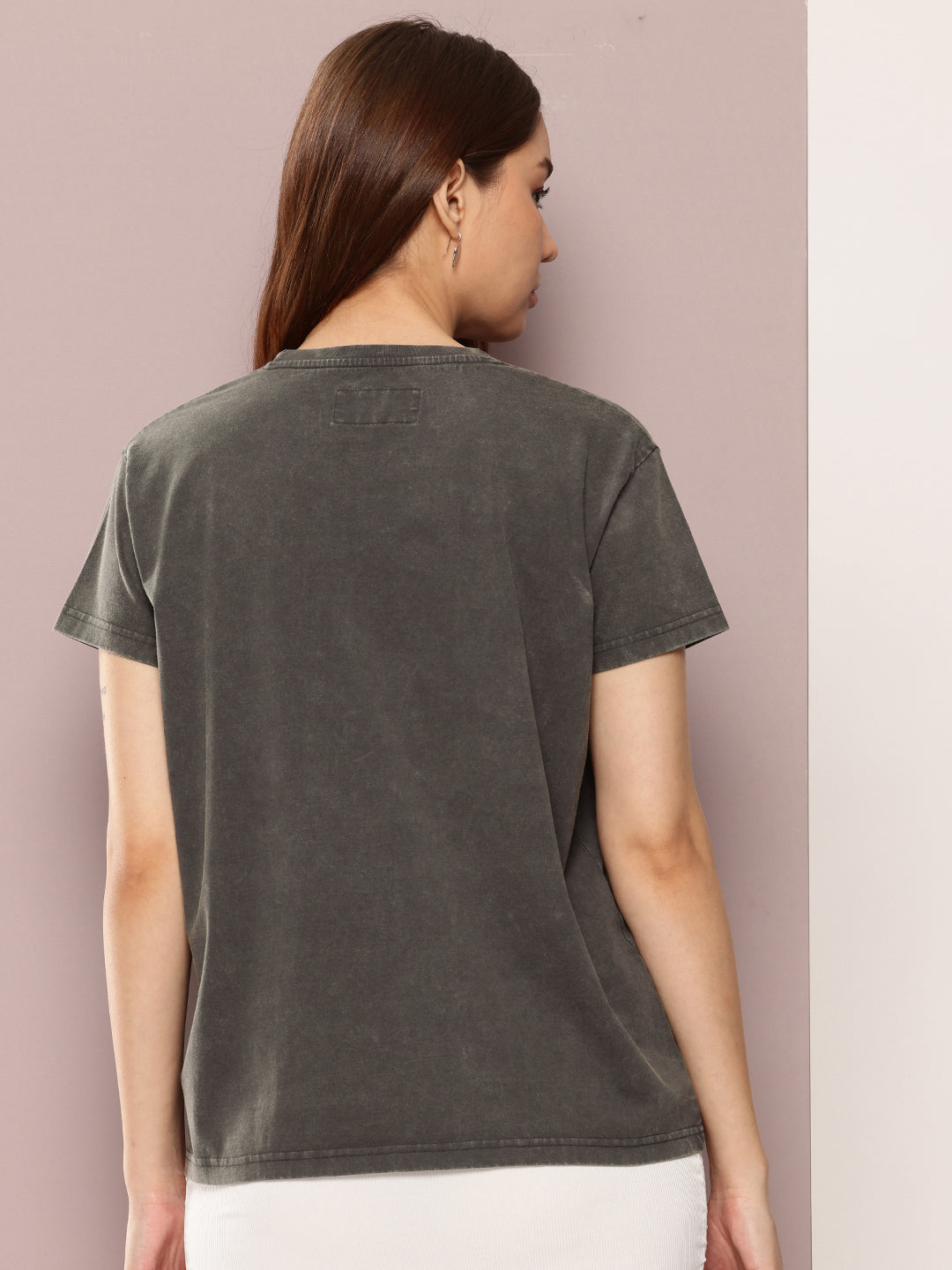 Womens Half Sleeve Round Neck Printed Boxy Fit Tshirts