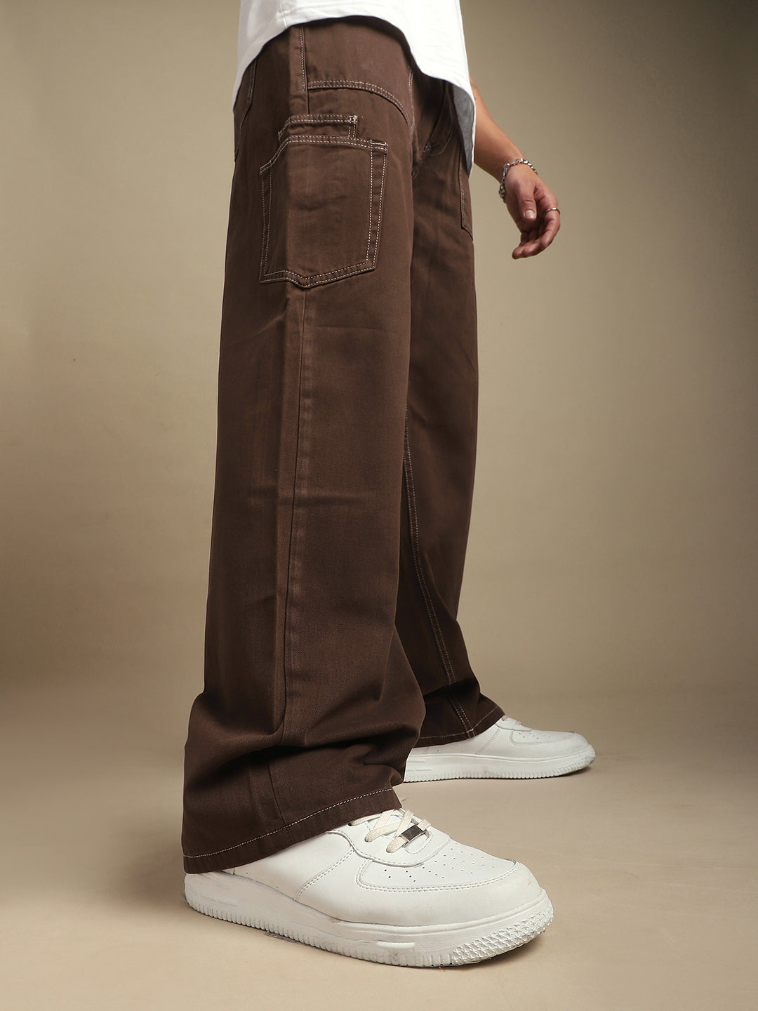 Men Plain Cargo Jeans