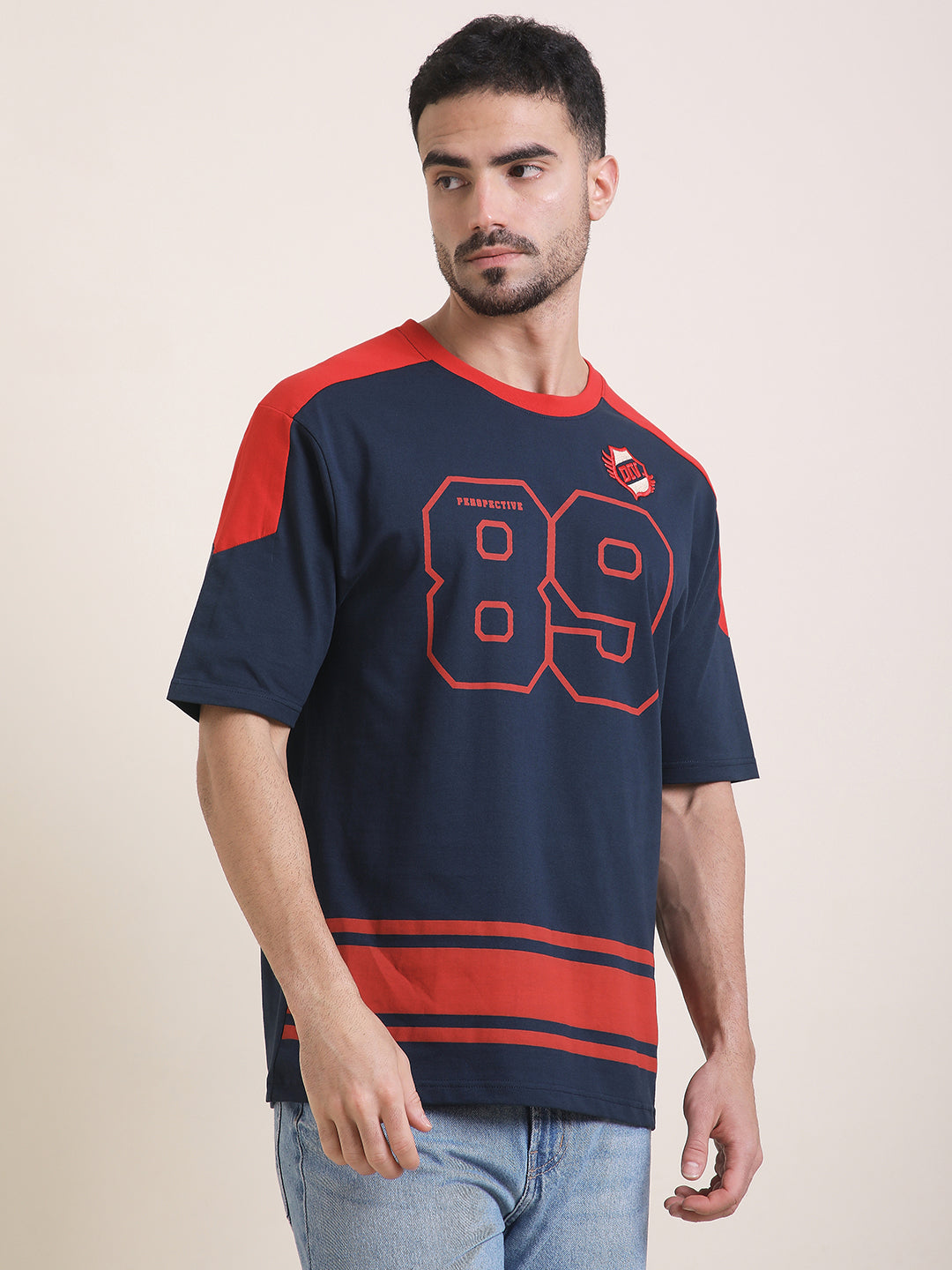 Mens Half Sleeve Round Neck Printed Oversized Fit Tshirts