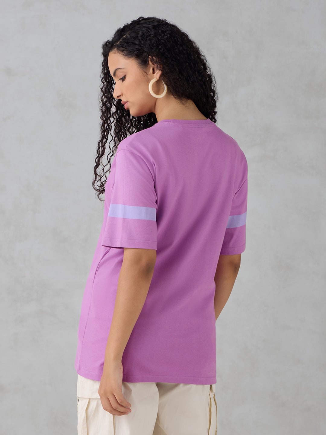 Womens Half Sleeve Printed Oversized Fit Tshirt