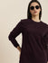 Womens Full Sleeve Round Neck Oversized Fit T-Shirts