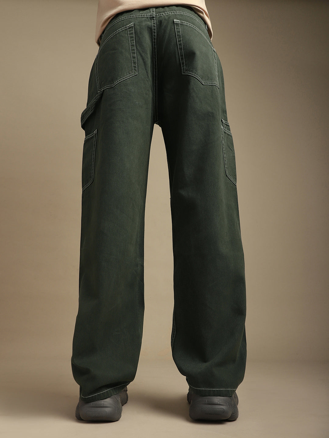 Men Plain Cargo Jeans