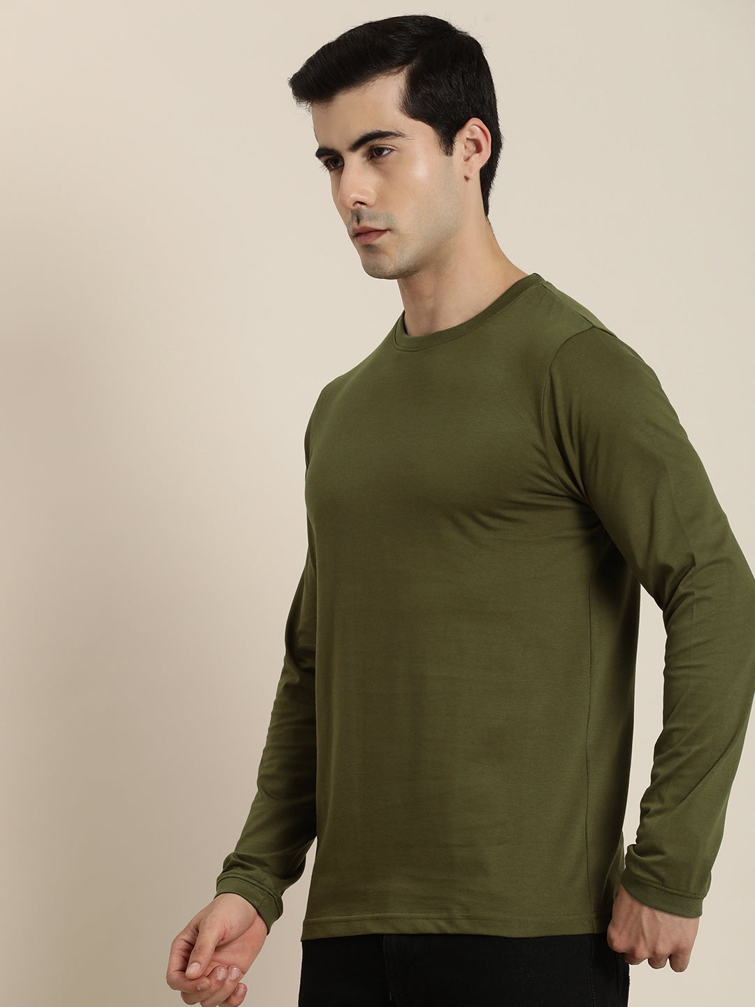 Mens Full Sleeve Round Neck Regular Fit T-Shirts