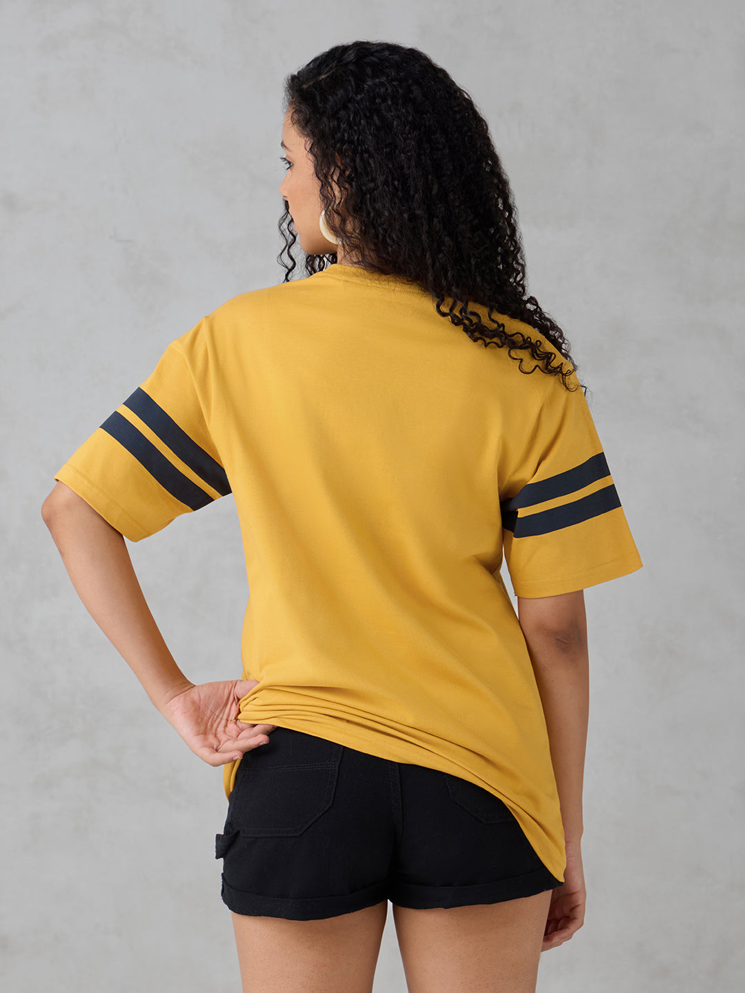 Womens Half Sleeve Printed Oversized Fit Tshirt