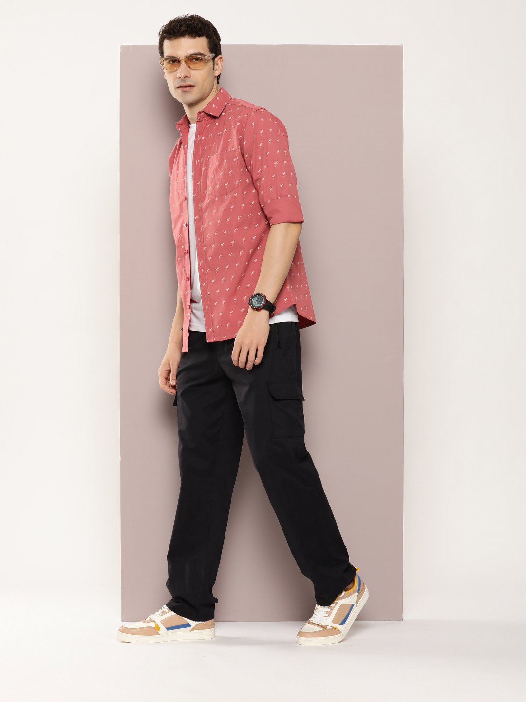 Men All Over Printed Full Sleeve Shirt With Pocket