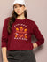 Womens Full Sleeve Round Neck Printed Oversized Fit Tshirts