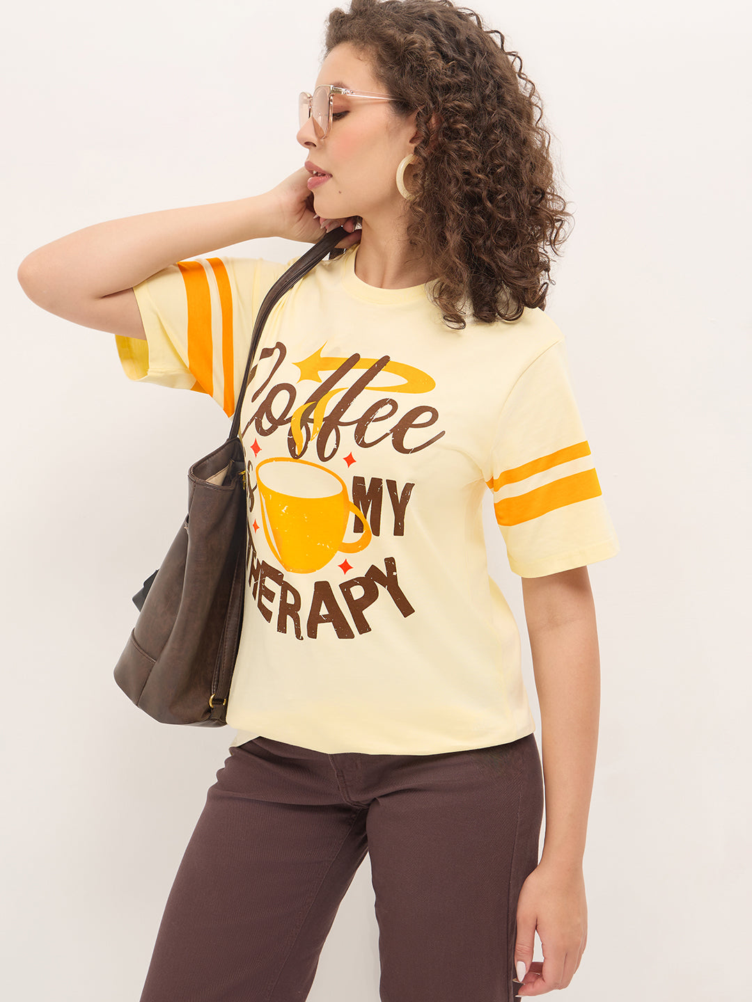 Womens Half Sleeve Round Neck Printed Oversized Fit Tshirts