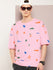 Mens Half Sleeve Round Neck All-Over Printed Oversized Fit Tshirts