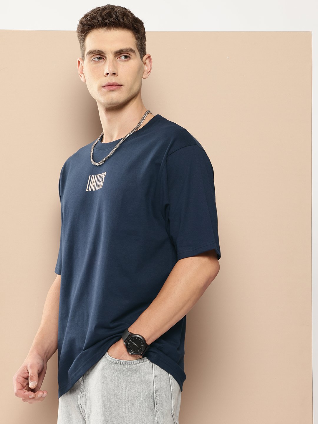 Mens Half Sleeve Round Neck Oversized Fit T-Shirts