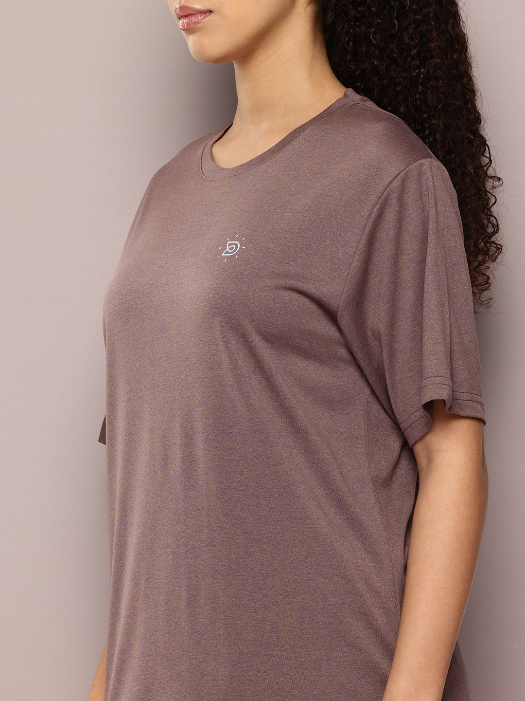 Womens Half Sleeve Round Neck Solid Oversized Fit Tshirts
