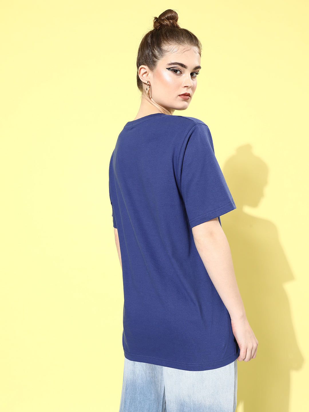 Womens Half Sleeve Round Neck Oversized Fit T-Shirts