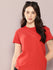 Womens Half Sleeve Round Neck Solid Regular Fit Tshirts