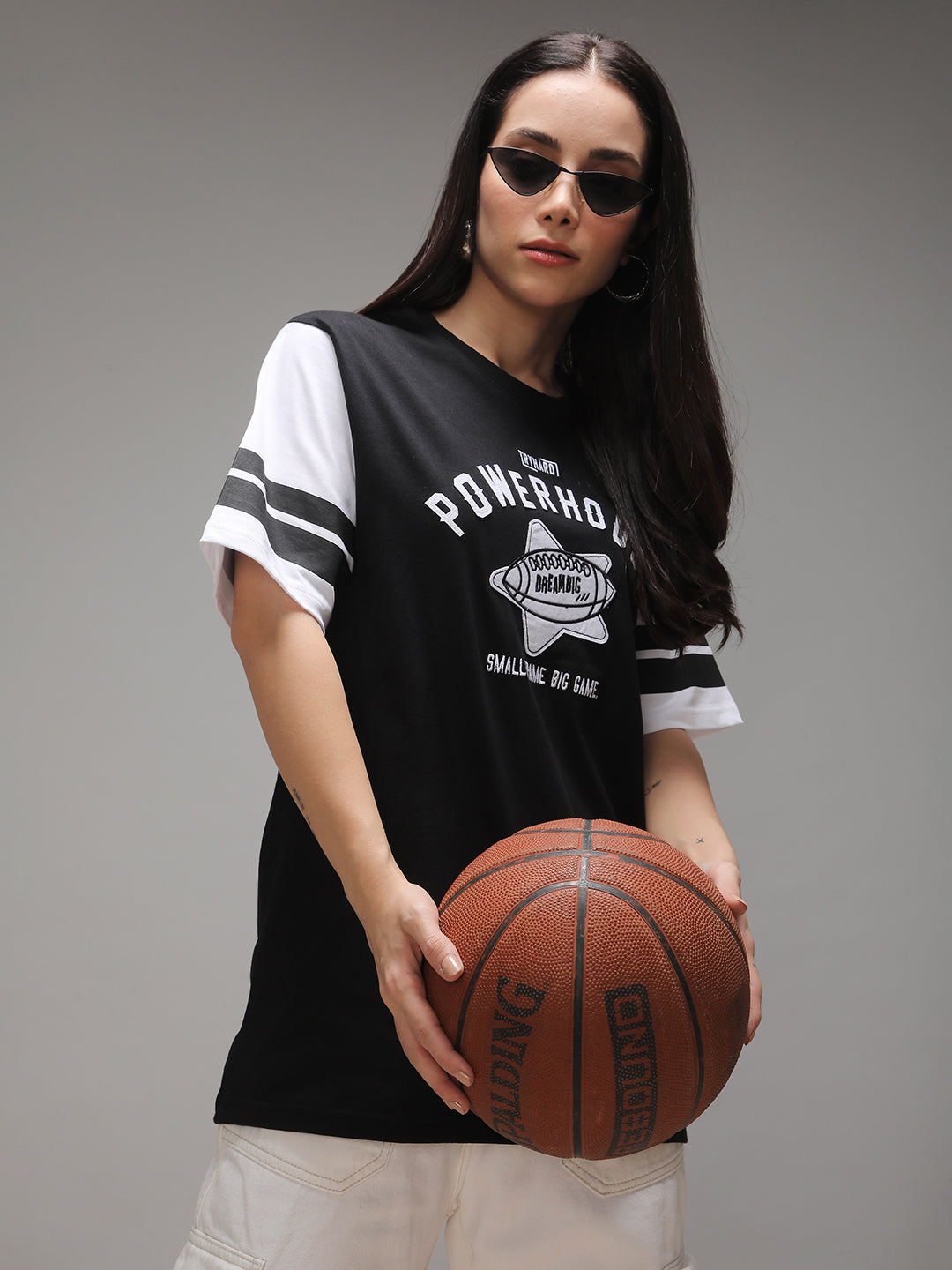 Womens Half Sleeve Round Neck Printed Oversized Fit Tshirts