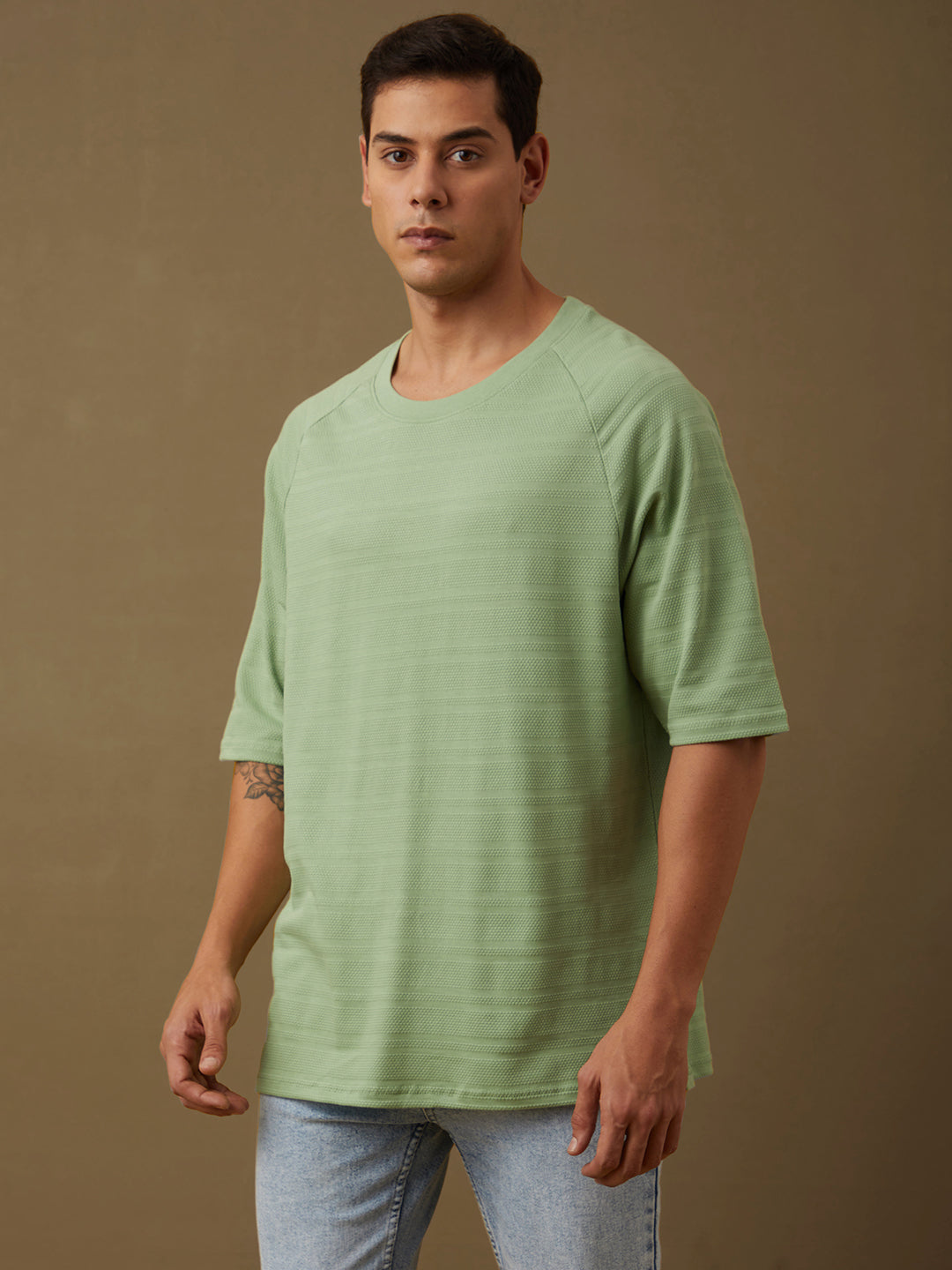 Mens Half Sleeve Round Neck Oversized Fit T-Shirts