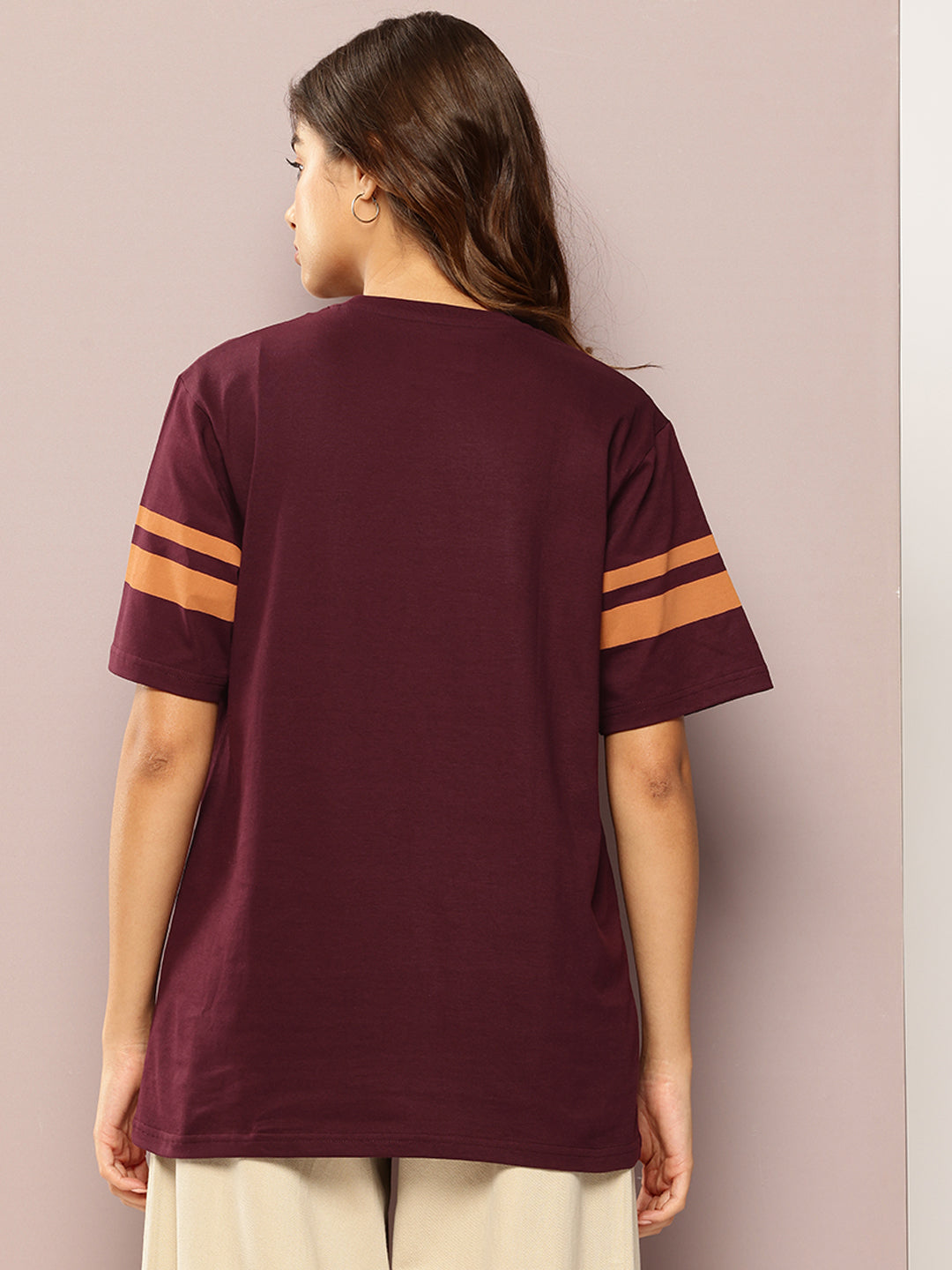 Womens Short Sleeve Printed Oversized Fit Tshirt