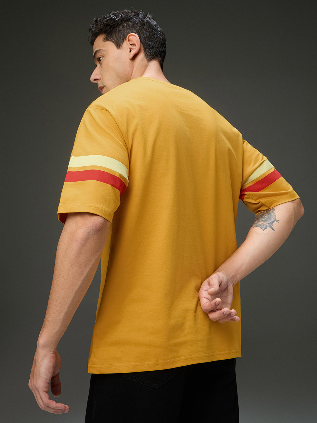 Mens Round Neck Half Sleeve Printed Oversized Fit Tshirt