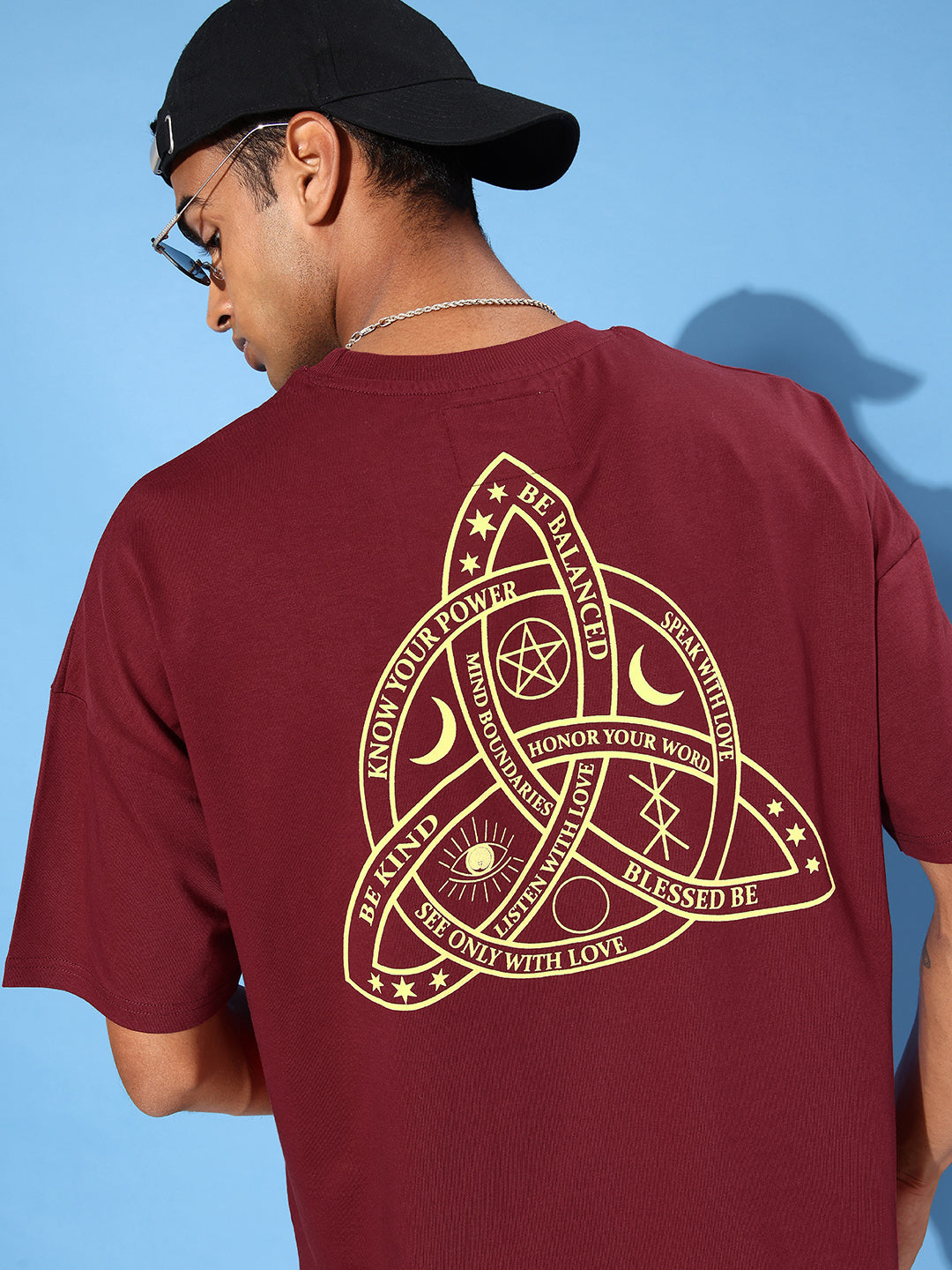 Mens Half Sleeve Drop Shoulder Printed Oversized Fit T-Shirts