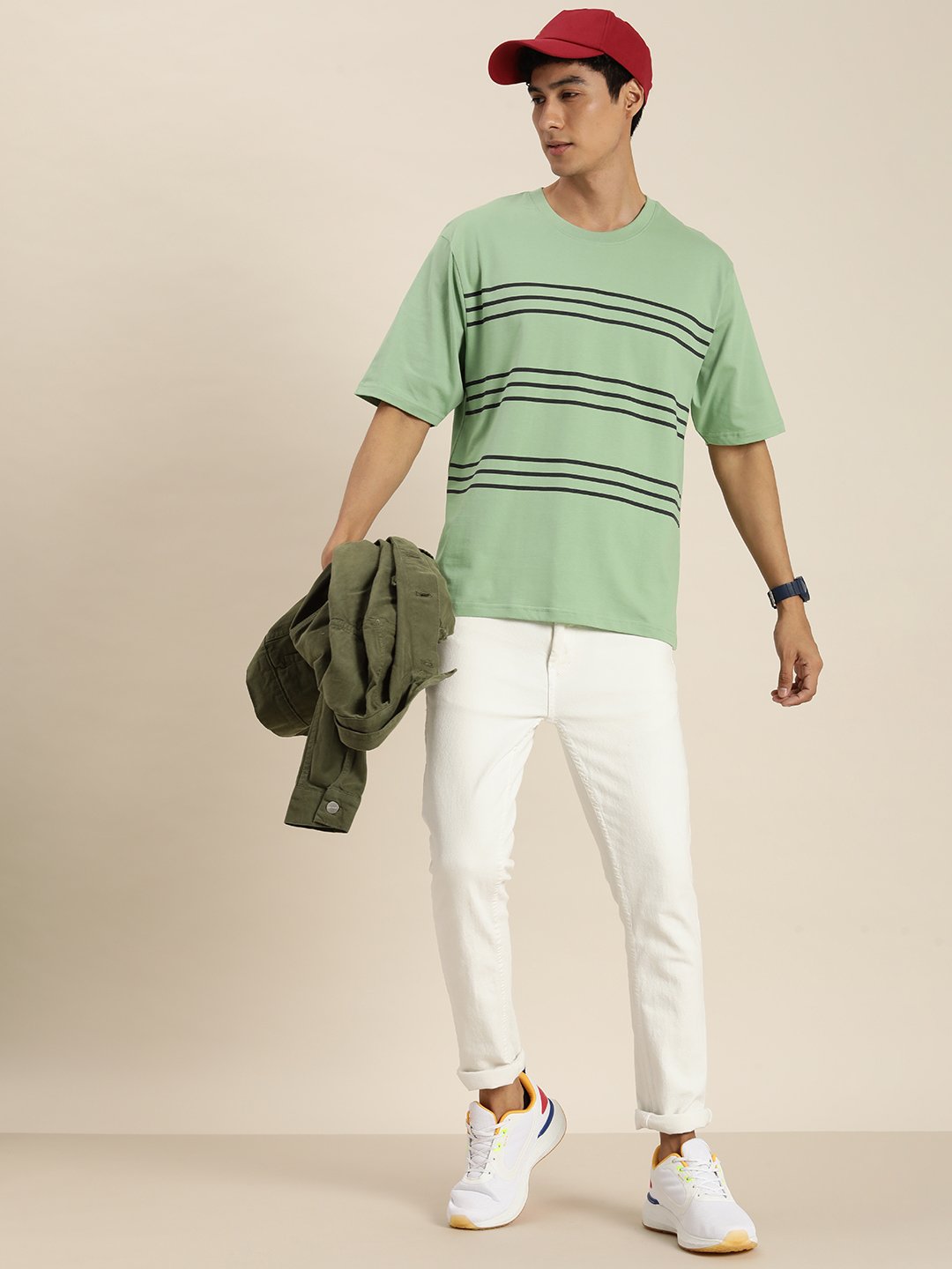 Mens Half Sleeve Round Neck Oversized Fit T-Shirts
