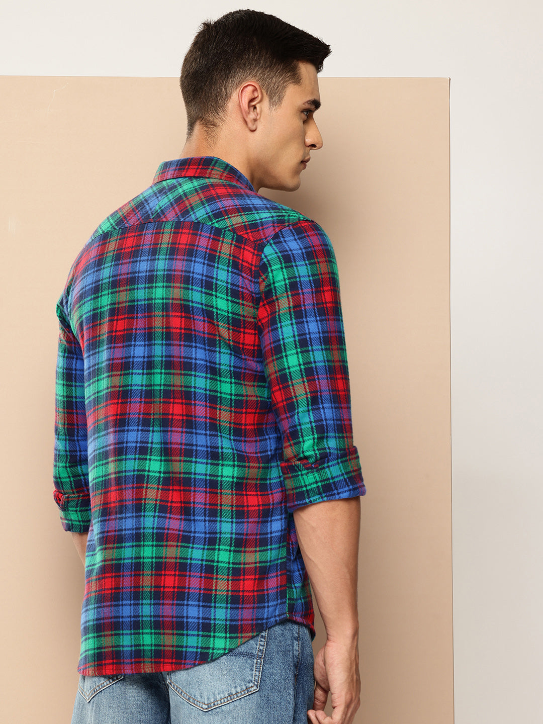 Men Checked Full Sleeve Casual Shirt With Pocket
