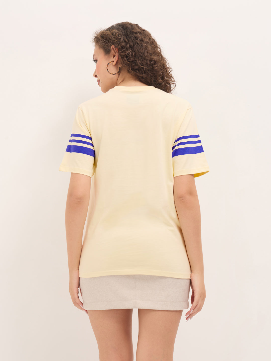 Womens Half Sleeve Round Neck Printed Oversized Fit Tshirts