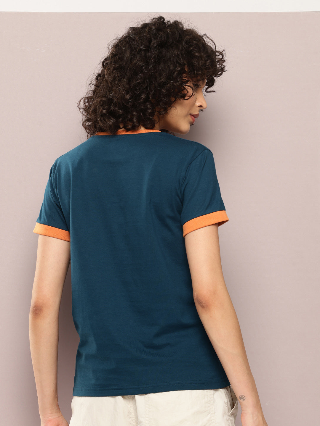 Womens Half Sleeve Round Neck Printed Regular Fit Tshirts