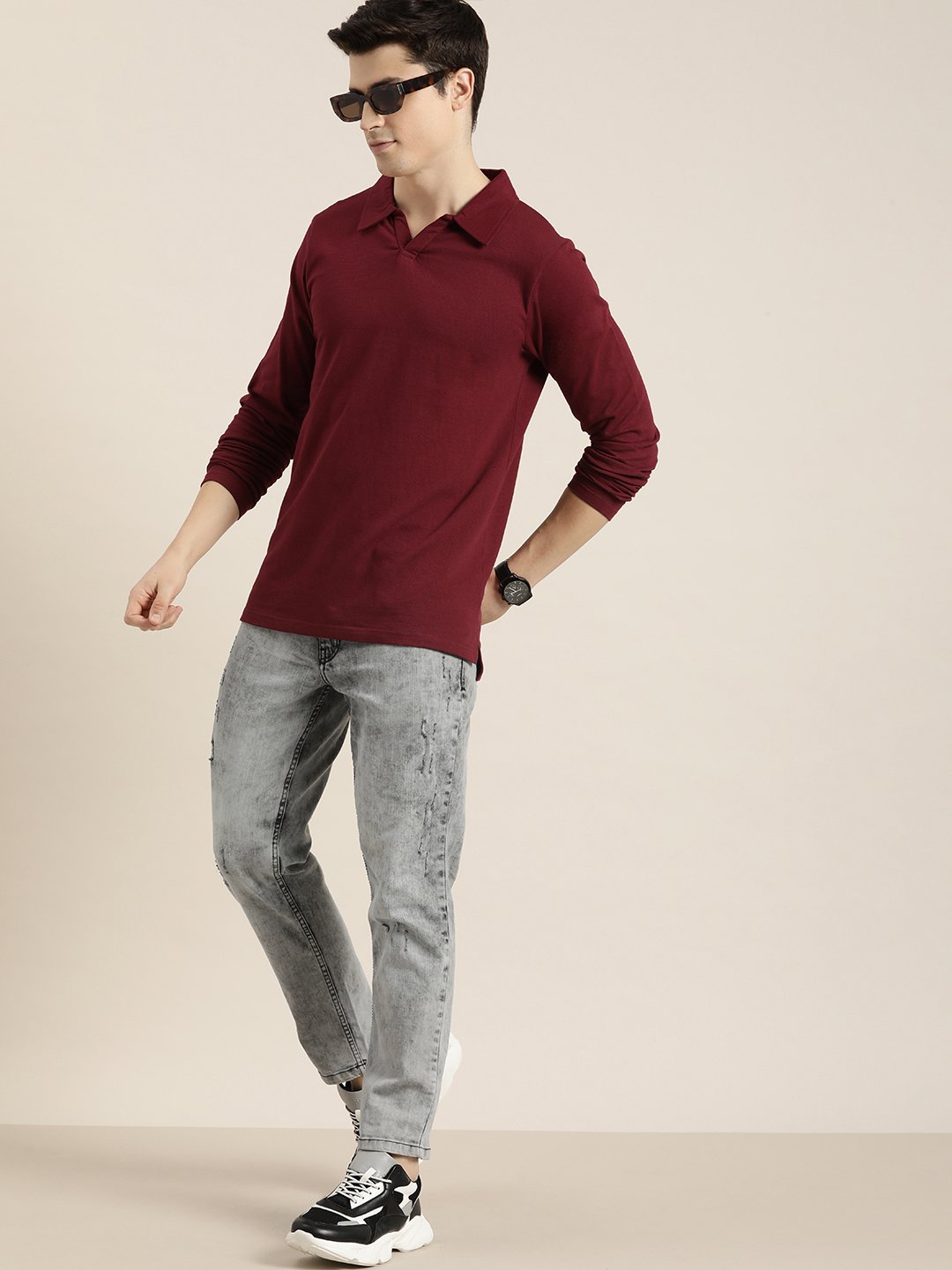 Mens Full Sleeve Regular Fit Polo T-Shirts