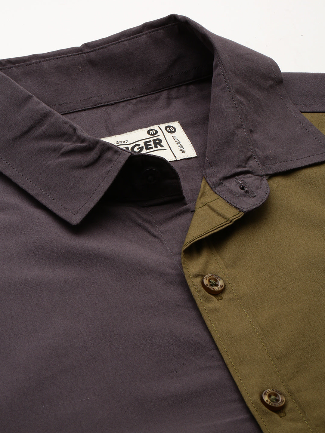 Mens Colourblocked Full Sleeve Shirt With Pocket