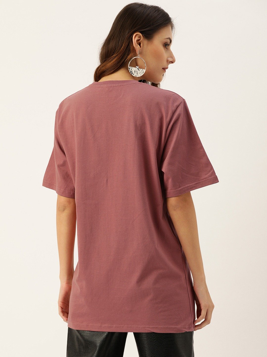 Womens Half Sleeve Round Neck Oversized Fit T-Shirts